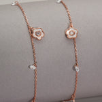 Load image into Gallery viewer, Floral Charm Anklets (Set of 2)
