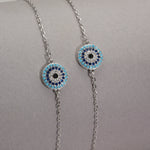 Load image into Gallery viewer, Evil Eye Anklets (Set of 2)