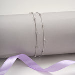 Load image into Gallery viewer, Shimmering Bead Anklets (Set of 2)