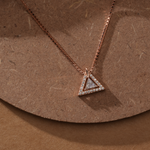 Load image into Gallery viewer, Trinity Spark Triangle Pendant Chain
