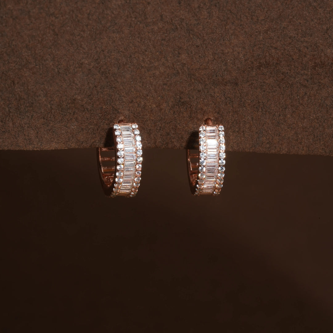 Radiant Triple Row Hoops