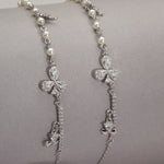 Load image into Gallery viewer, Pearl Clover Spark Anklets (Set of 2)
