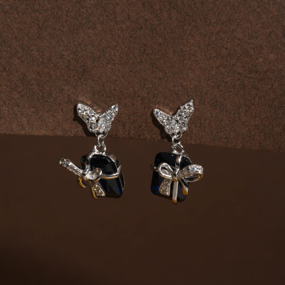 Midnight Butterfly Bow Drops