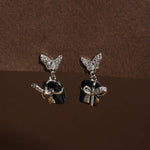 Load image into Gallery viewer, Midnight Butterfly Bow Drops
