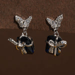 Load image into Gallery viewer, Midnight Butterfly Bow Drops
