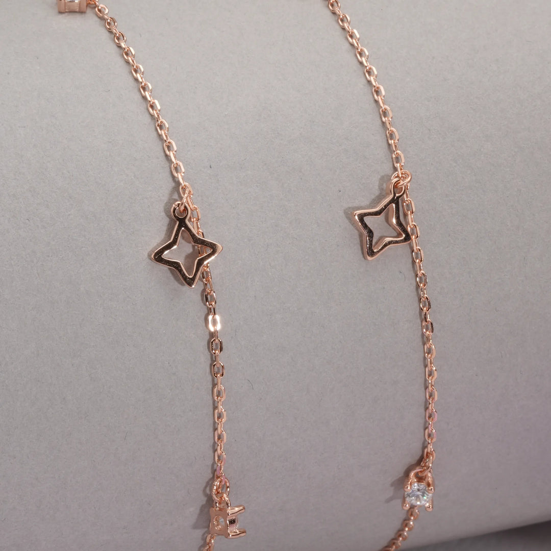 Celestial Star Drop Anklets (Set of 2)