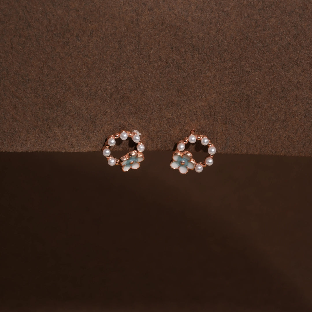 Baby Pearl Floral Studs