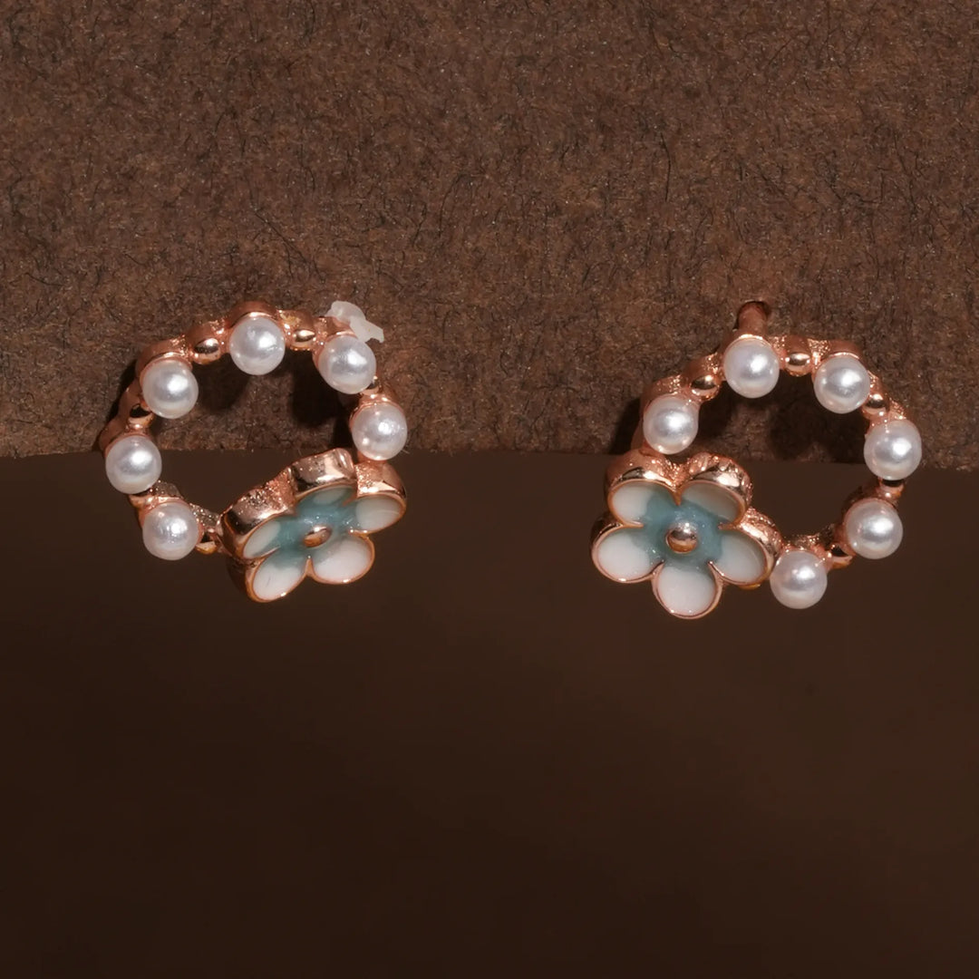Baby Pearl Floral Studs