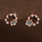 Load image into Gallery viewer, Baby Pearl Floral Studs
