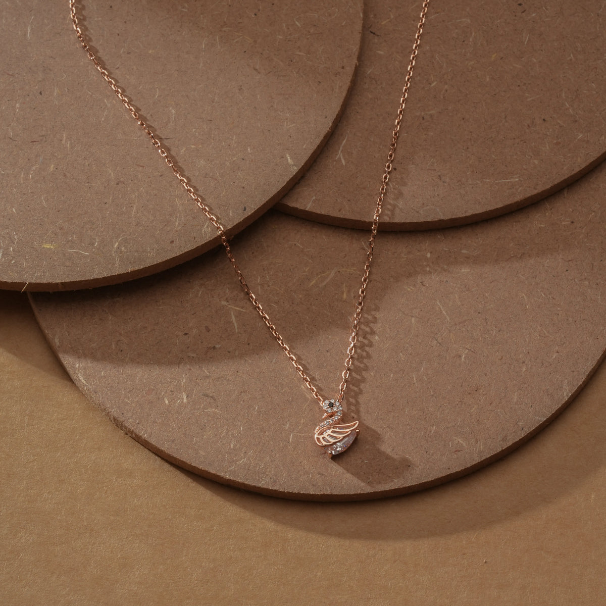Svastih swan pendant chain