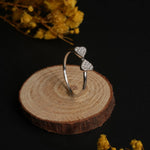 Load image into Gallery viewer, Twin Heart Sparkle Ring
