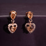 Load image into Gallery viewer, Golden Hour Heart Studs
