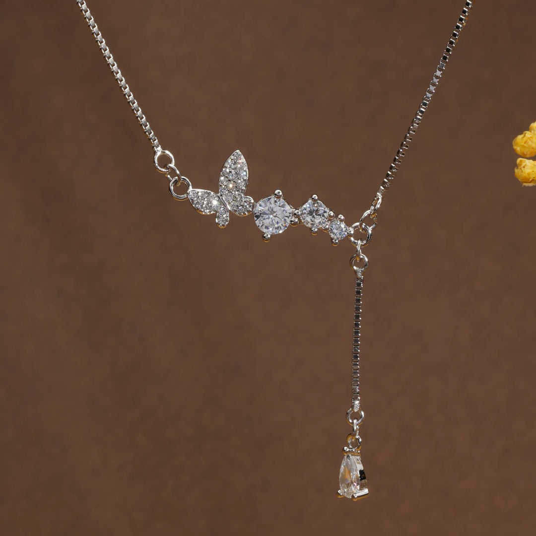 Trailing Bud & Butterfly Chain