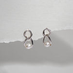 Load image into Gallery viewer, Pearl Loop Drop Earrings
