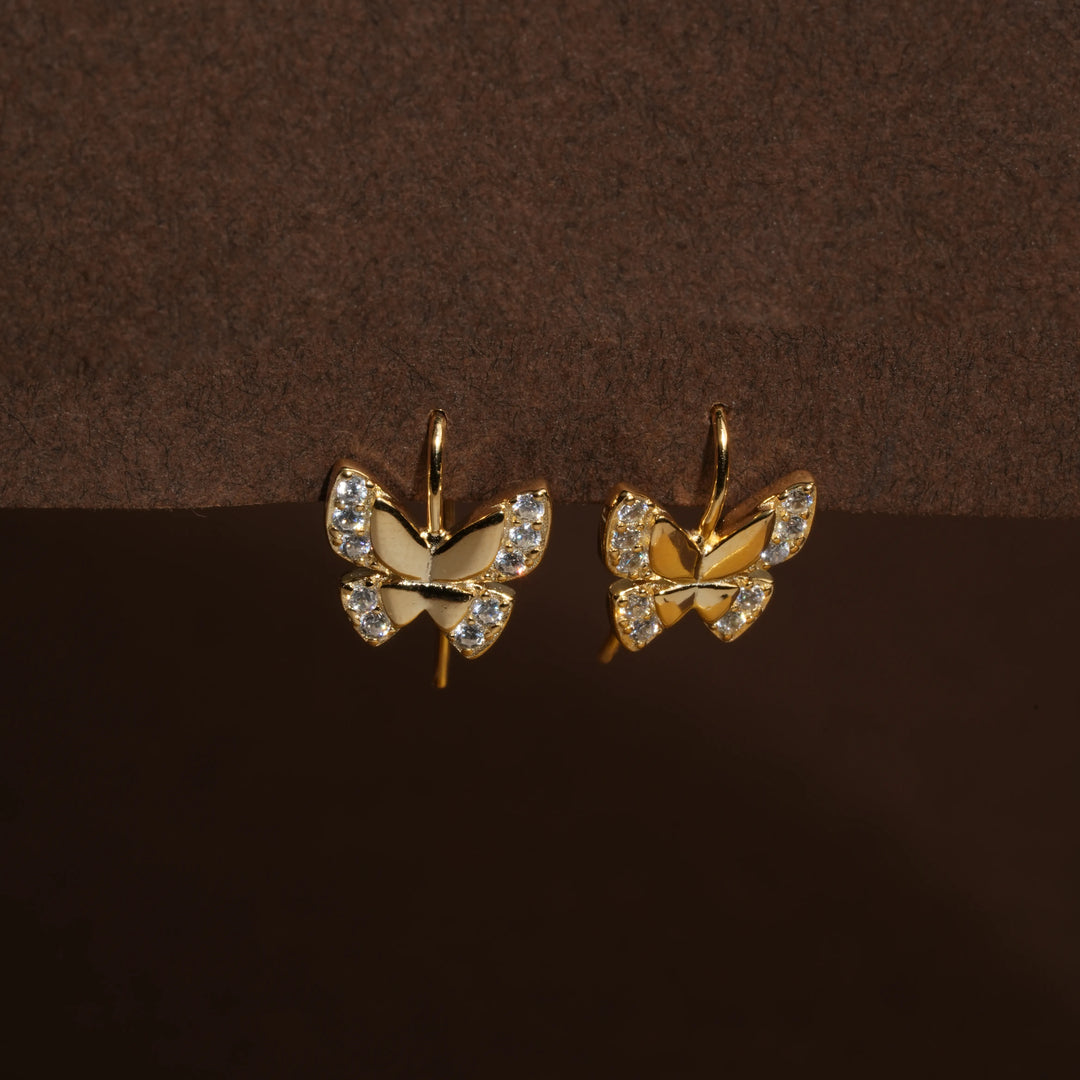 Yellow Butterfly Studs