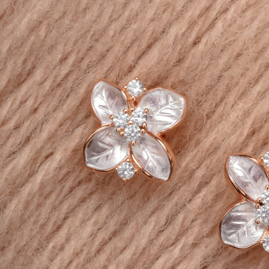 Frosted Fleur Studs
