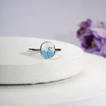 Load image into Gallery viewer, Blue &amp; White Vista Ring
