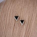 Load image into Gallery viewer, Black Chevron Studs
