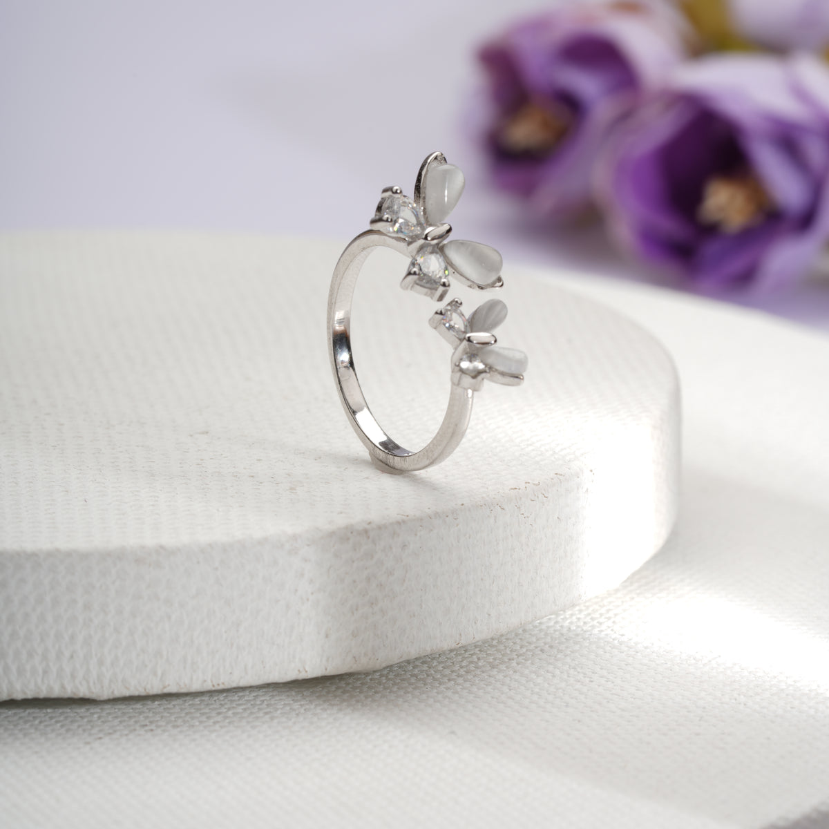 Ethereal butterfly ring
