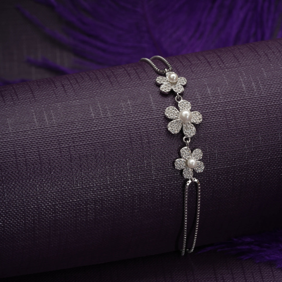Floral Pearl Bracelet