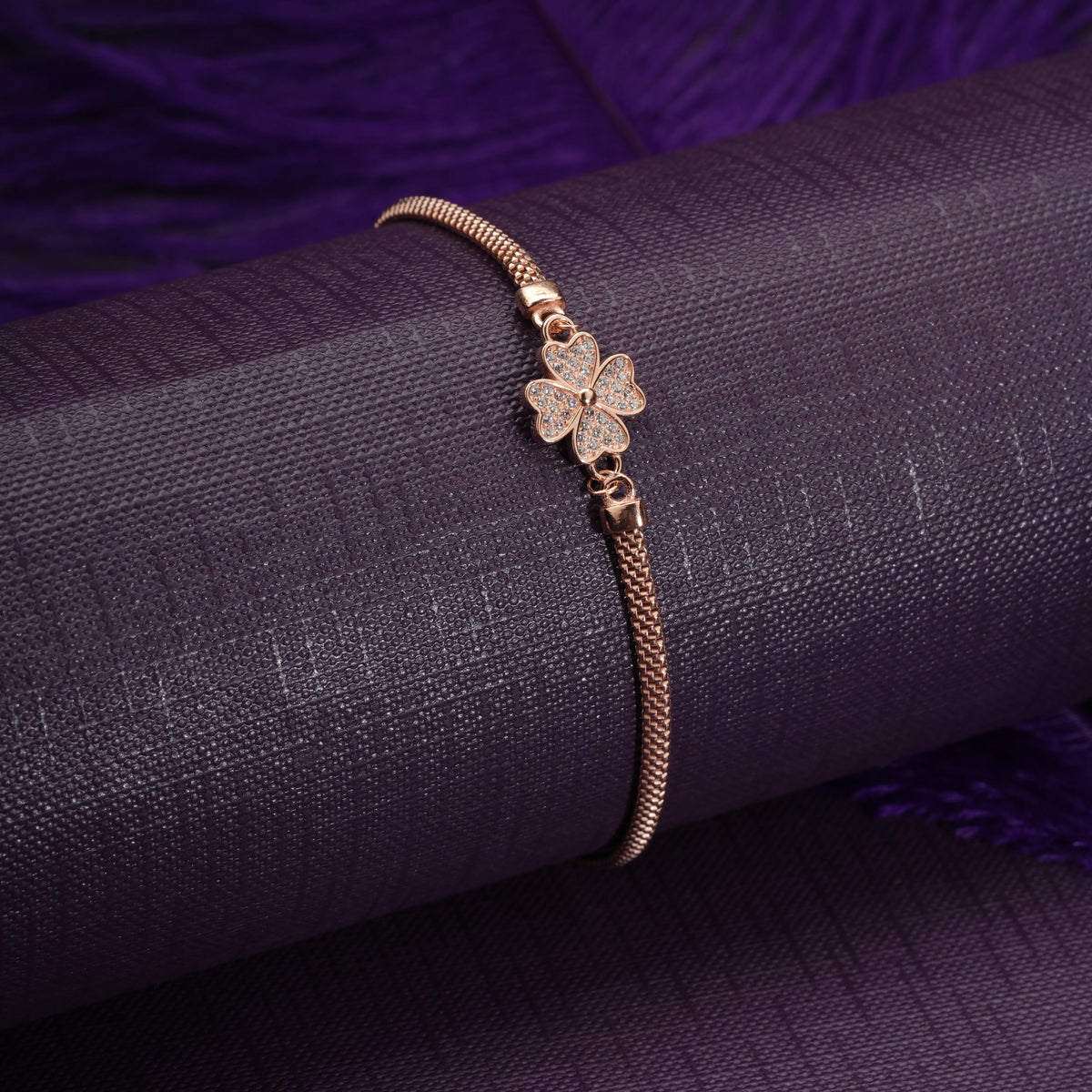 Four‑leaf clover bracelet
