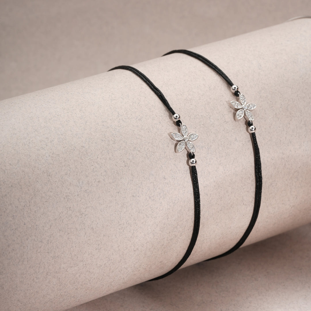 Lily Threaded Anklets (Set of 2)