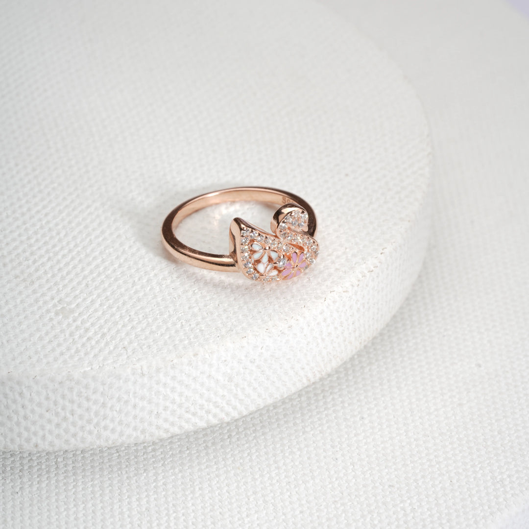 Graceful Swan Ring