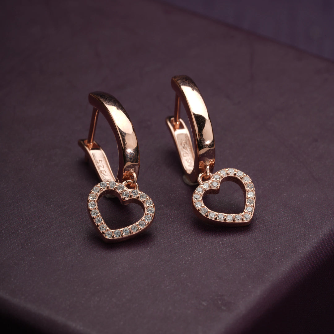 Eternal Heart Hoop Earrings