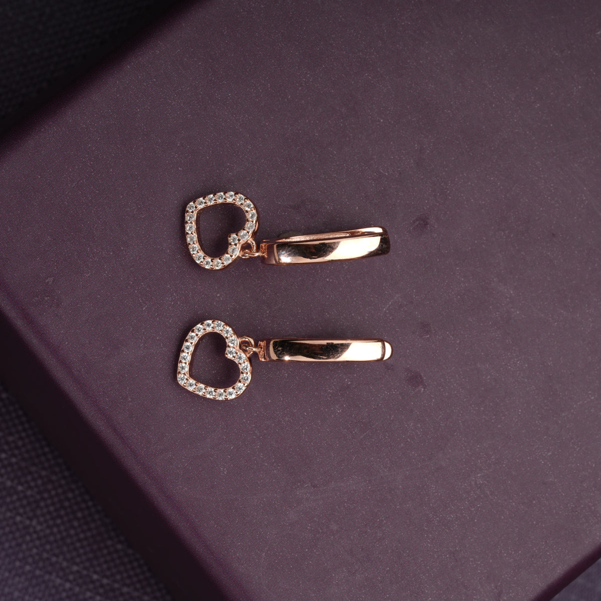 Eternal heart hoop earrings
