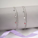 Load image into Gallery viewer, Tri-Colour Heart Anklets (Set of 2)
