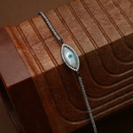Load image into Gallery viewer, Evil Eye Silver Bracelet
